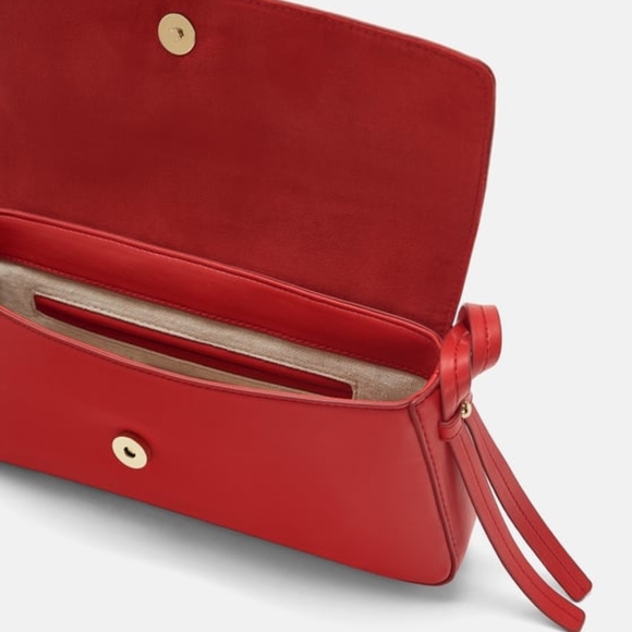 🌞Zara Red Shoulder Purse 143/aq - Picture 5 of 5